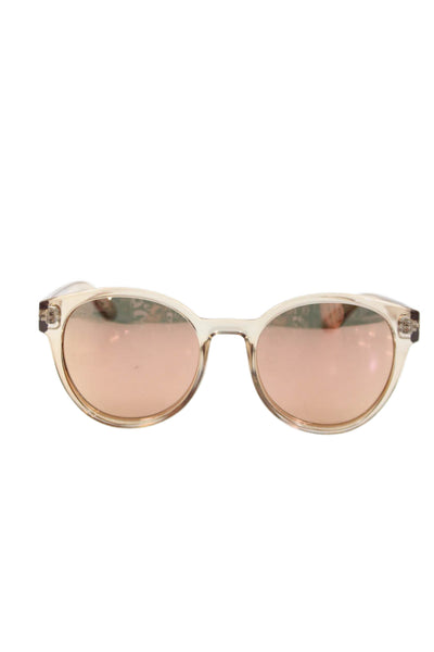 Le Specs Womens Paramount Oval Lens Sunglasses Beige