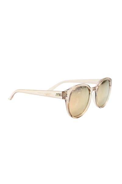 Le Specs Womens Paramount Oval Lens Sunglasses Beige