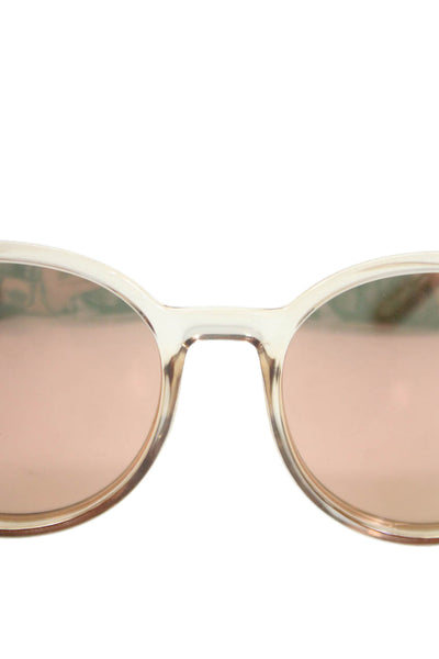 Le Specs Womens Paramount Oval Lens Sunglasses Beige