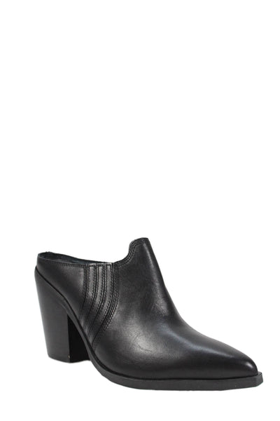 MARC FISHER LTD Womens Leather Pointed Toe Gabbi Mule Pumps Black Size 8 Medium