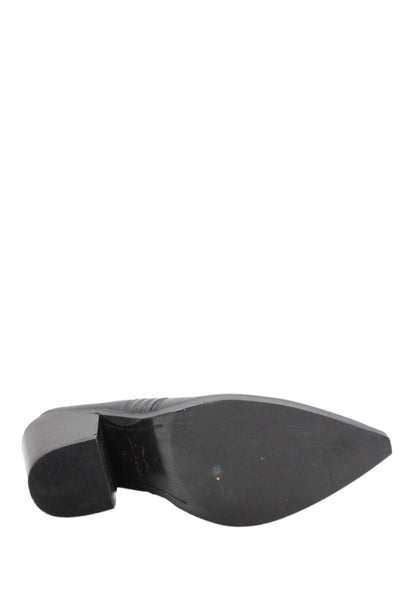 MARC FISHER LTD Womens Leather Pointed Toe Gabbi Mule Pumps Black Size 8 Medium