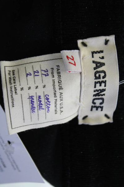 L'Agence Womens Black Ankle Jeggings Button Size 27