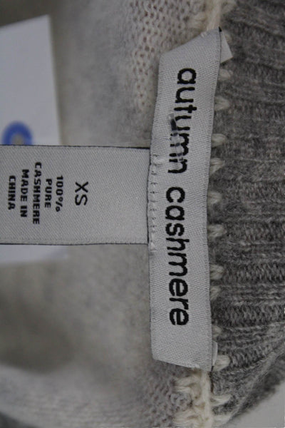 Autumn Cashmere Women Pullover Crew Neck Cashmere Beige Long Sleeve Size XS