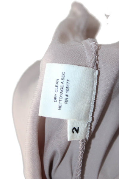 Ulla Johnson Womens Bohemian Sleeveless Blouse Beige Drawstring Size 2