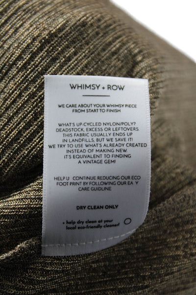 Whimsy + Row Womens Bodycon Sweater Dress Brown Long Sleeve Mock Neck Size M