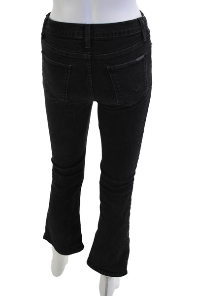Hudson Womens Black Bootcut Cropped Jeans Mid Rise 29in Size 26