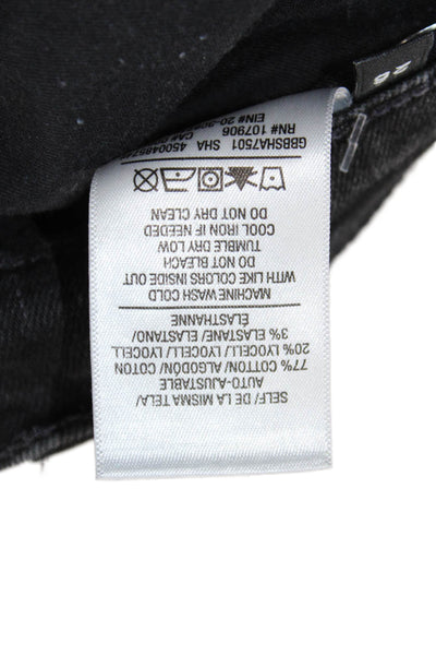 Hudson Womens Black Bootcut Cropped Jeans Mid Rise 29in Size 26