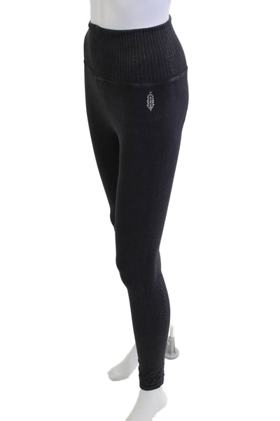 FP Movement Women Maternity Ankle Jeggings Black Nylon Bohemian Size XS