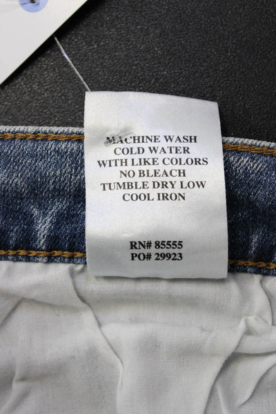 Daze Womens Cropped Straight Jeans Gray High Rise 24 Inseam Size 25