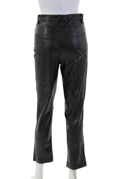 BLANKNYC Womens Cropped Ankle Biker Pants Black Button 25in Inseam Size 26