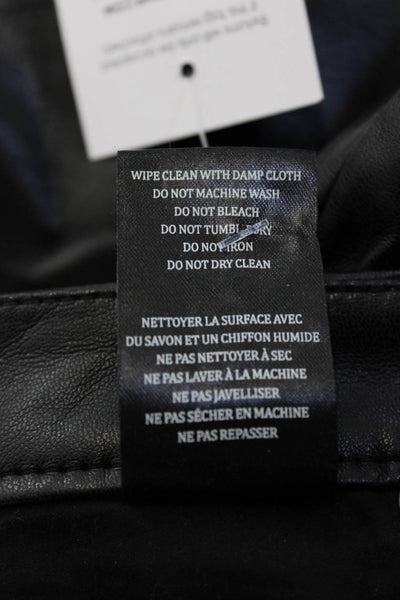 BLANKNYC Womens Cropped Ankle Biker Pants Black Button 25in Inseam Size 26