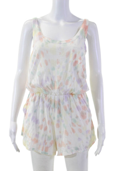 Z Supply Womens Tie Dye Scoop Neck Sleeveless Jumpsuit Lyocell Size S