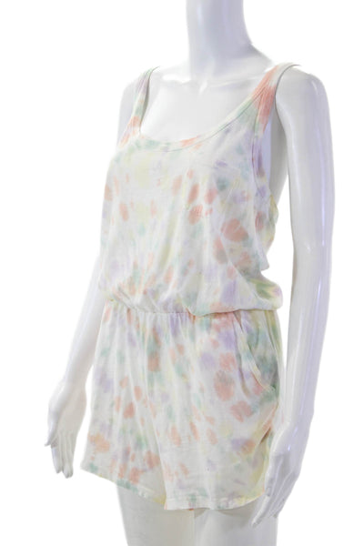 Z Supply Womens Tie Dye Scoop Neck Sleeveless Jumpsuit Lyocell Size S