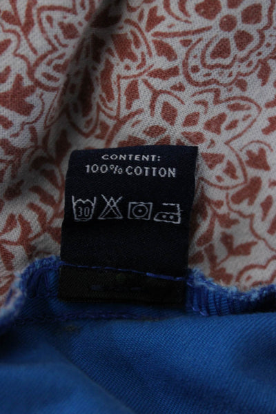 Bonobos Mens Chino Shorts Blue Solid Cotton Beach Size L