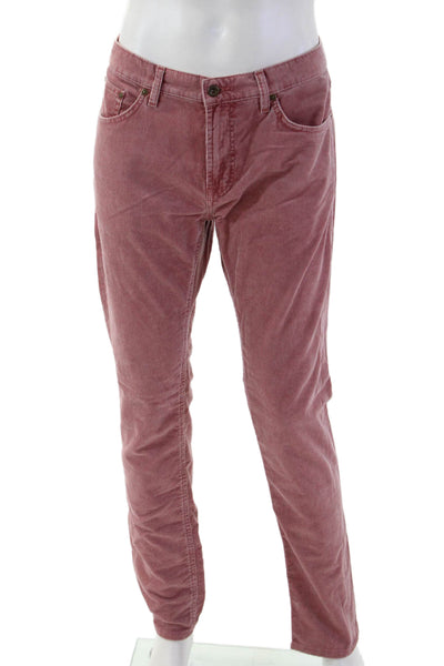 Gant Men Pants Pink Cotton Button Solid Classic Size 34
