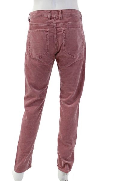 Gant Men Pants Pink Cotton Button Solid Classic Size 34
