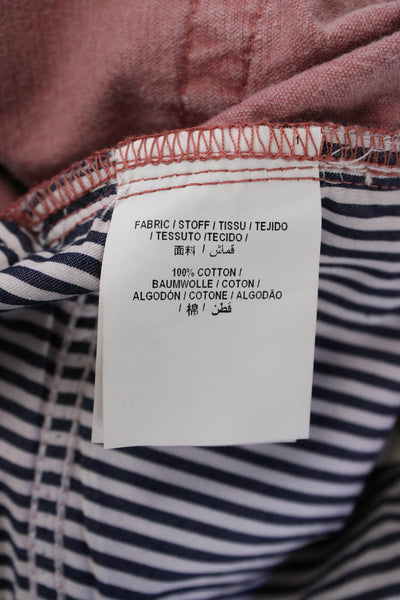 Gant Men Pants Pink Cotton Button Solid Classic Size 34