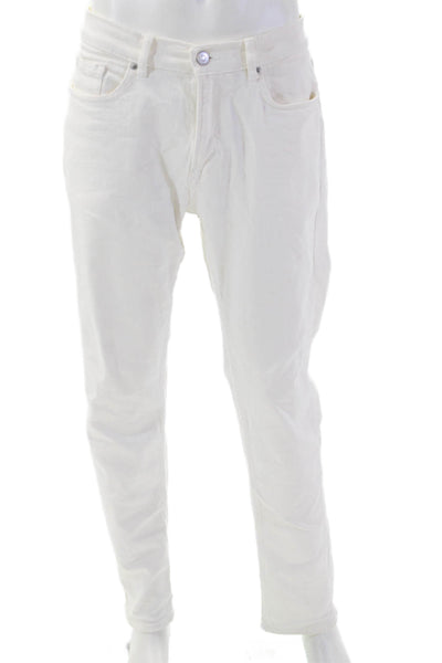 Zara Men White Straight Denim Jeans Size 32