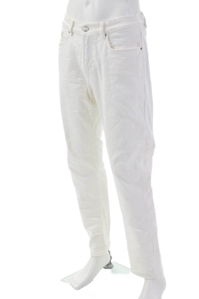 Zara Men White Straight Denim Jeans Size 32