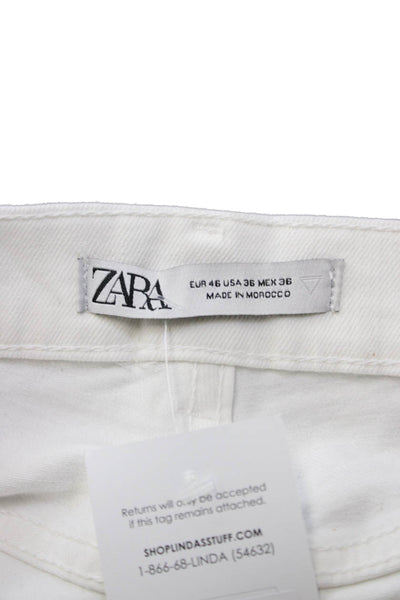 Zara Men White Straight Denim Jeans Size 32