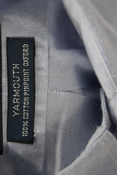Ralph Lauren Blue Label Mens Button-Down Light Blue Cotton Shirt Size 16