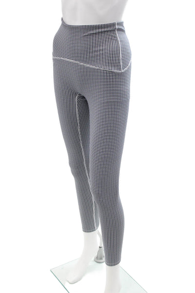 Spanx Womens Ankle Jegging Black Check Petite Size S