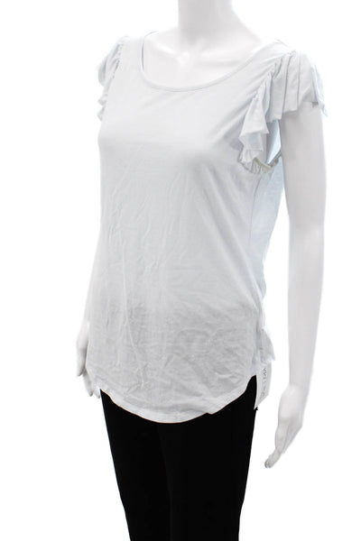 Chaser Womens Basic Light Blue Round Neck Short Sleeve T-Shirt Size M