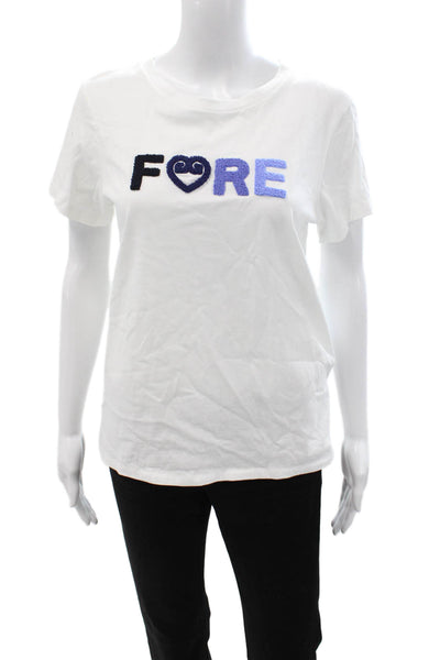 G/Fore Women Basic Black Graphic Heart T-Shirt Size M