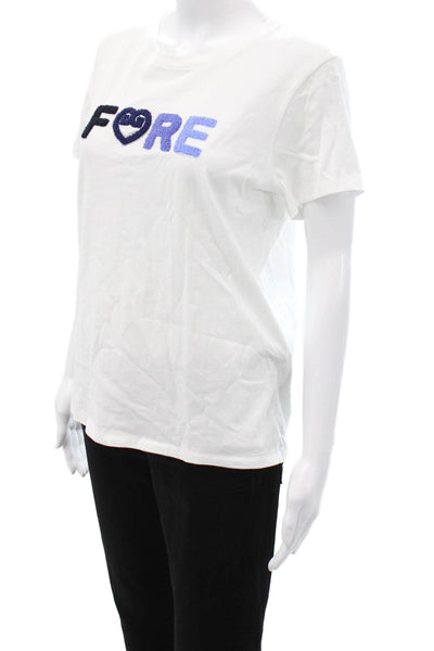 G/Fore Women Basic Black Graphic Heart T-Shirt Size M
