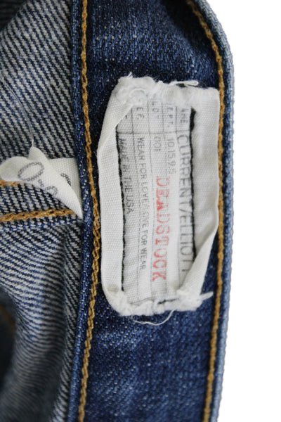 Current/Elliott Women Skinny Jeans Dark Blue Low Rise Button Inseam 32 Size 26
