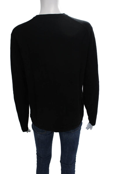 Banana Republic Women Pullover Sweater Black Crewneck Long Sleeve Size S