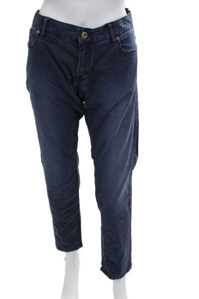 PRPS Mens Cropped Chino Dark Blue Button Cotton Pants Size 31