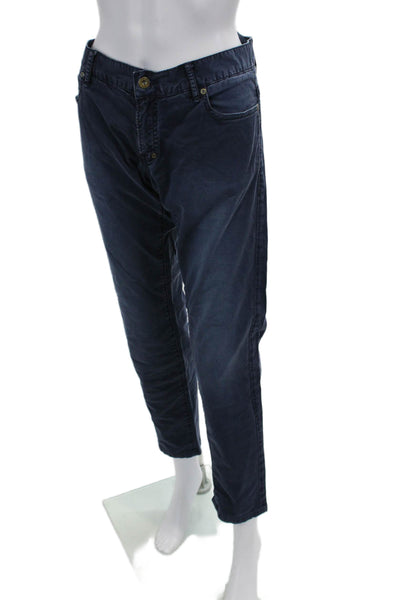 PRPS Mens Cropped Chino Dark Blue Button Cotton Pants Size 31