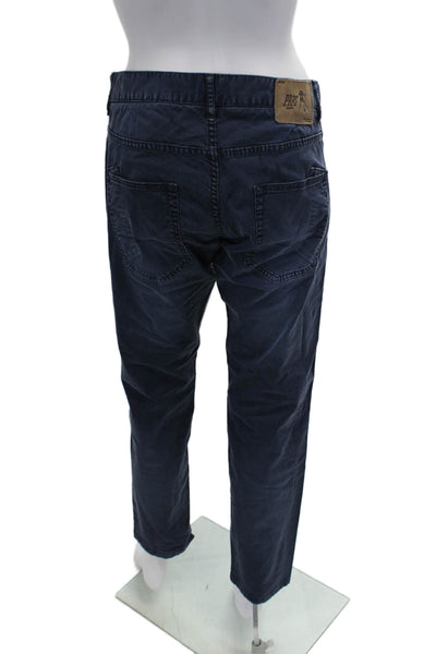 PRPS Mens Cropped Chino Dark Blue Button Cotton Pants Size 31