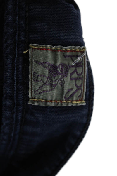 PRPS Mens Cropped Chino Dark Blue Button Cotton Pants Size 31