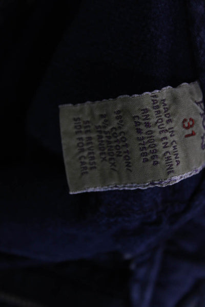 PRPS Mens Cropped Chino Dark Blue Button Cotton Pants Size 31