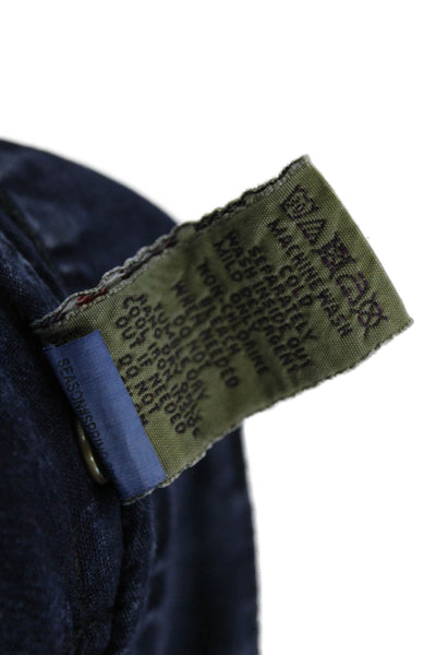 PRPS Mens Cropped Chino Dark Blue Button Cotton Pants Size 31