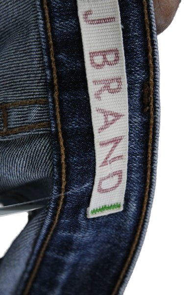 J Brand Womens Skinny Ankle Jeans Dark Blue Mid Rise Size 24