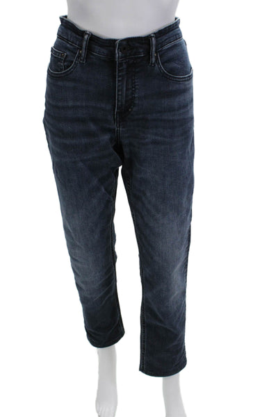 PRPS Unisex Cropped Ankle Dark Blue Denim Jeans Mid Rise Size 31