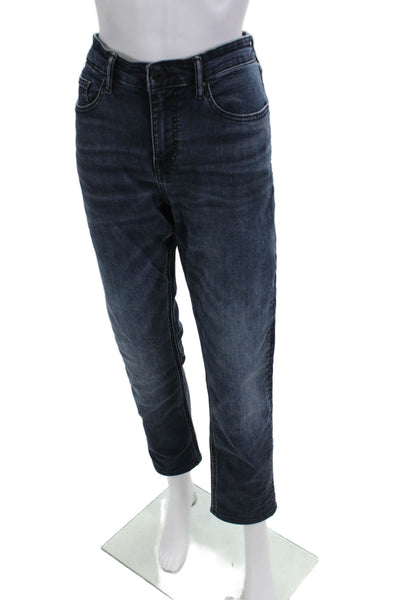 PRPS Unisex Cropped Ankle Dark Blue Denim Jeans Mid Rise Size 31