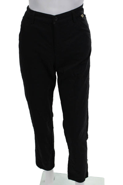 Golfino Womens Cropped Ankle Pants Black Polyamide Elastane Size 8