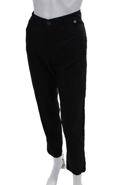 Golfino Womens Cropped Ankle Pants Black Polyamide Elastane Size 8
