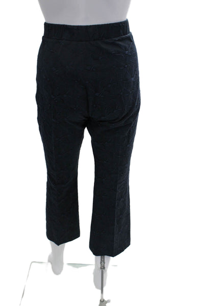 D. Exterior Women Ankle Cropped Dark Blue Geometric Pants Size S