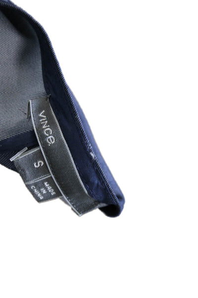 Vince Women Basic Tunic Blouse Dark Blue 3/4 Sleeve Zip Size S
