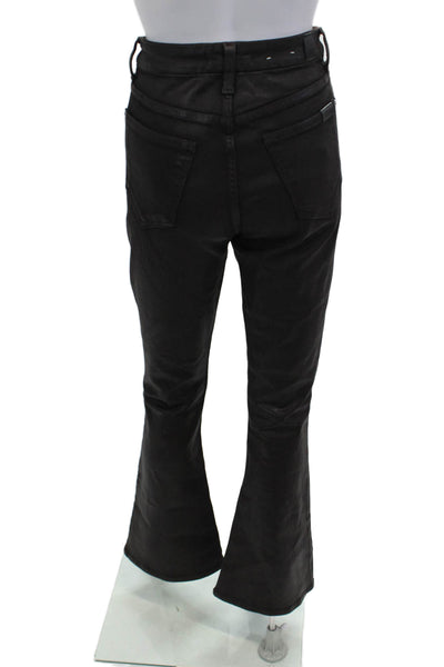 7 For All Mankind Womens Bootcut Flared Jeans Brown Size 28