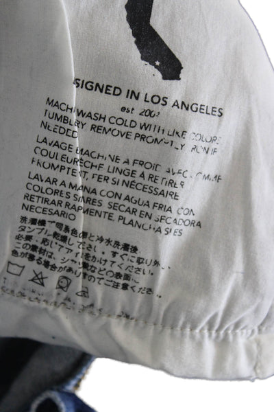 AG Adriano Goldschmied Womens Cropped Straight Jeans Light Blue Size 25
