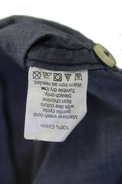 J Crew Unisex Dark Blue Cotton Collared Button-Up Long Sleeve Size S