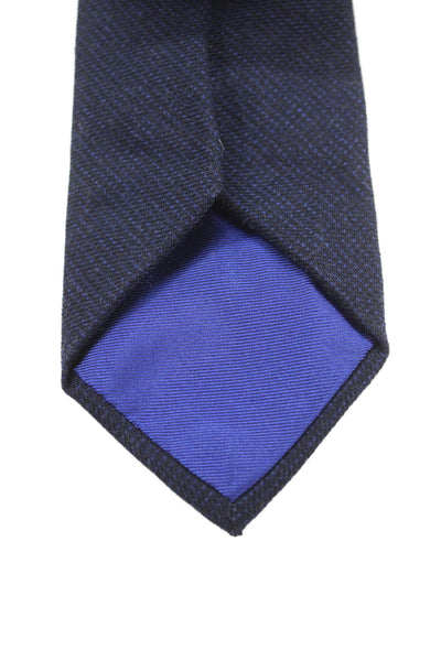 Peter Elliot Mens Skinny Classic Necktie Navy Blue Wool