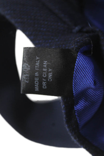 Peter Elliot Mens Skinny Classic Necktie Navy Blue Wool