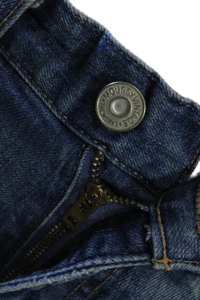 Moussy Womens Dark Blue Cropped Ankle Mid-Rise Jeans Size 26